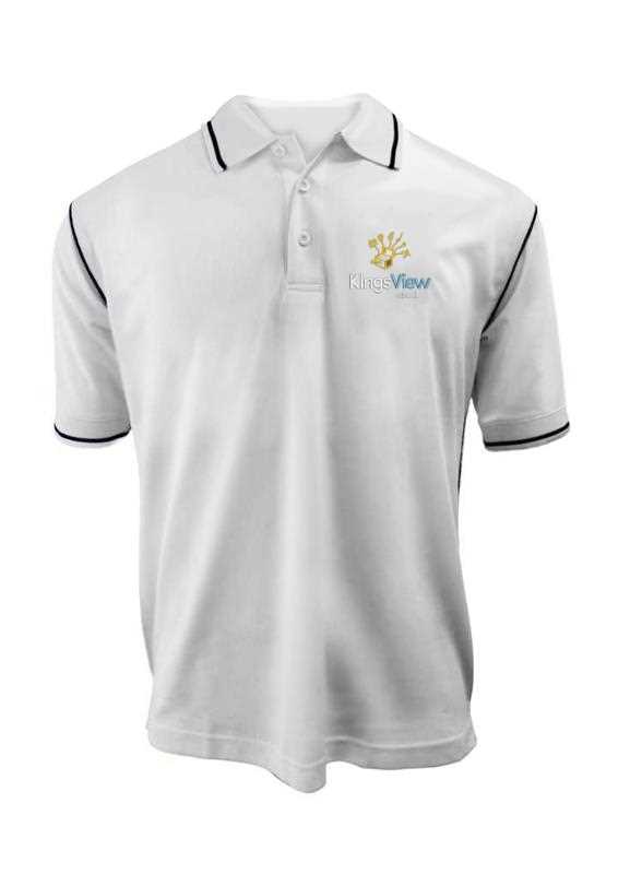 KingsView School Polo White/Navy